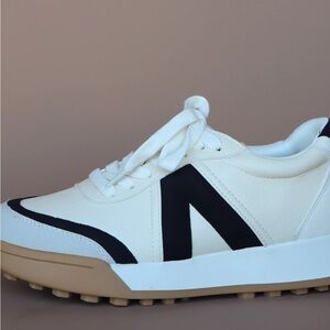 MIA Cream and Black Athletic Shoes